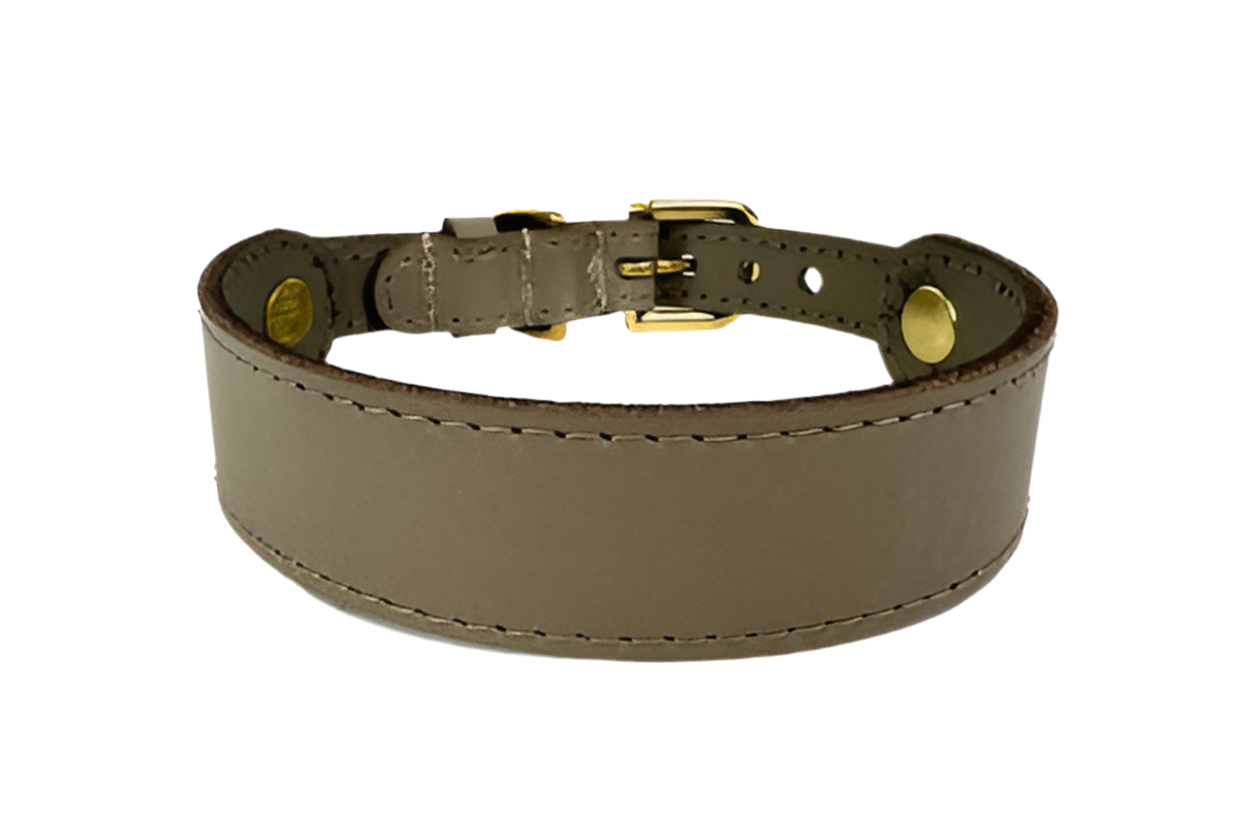 Halsband Hond Sweetie Classic Leer Taupe 32-39X2,5 cm 🐕💕