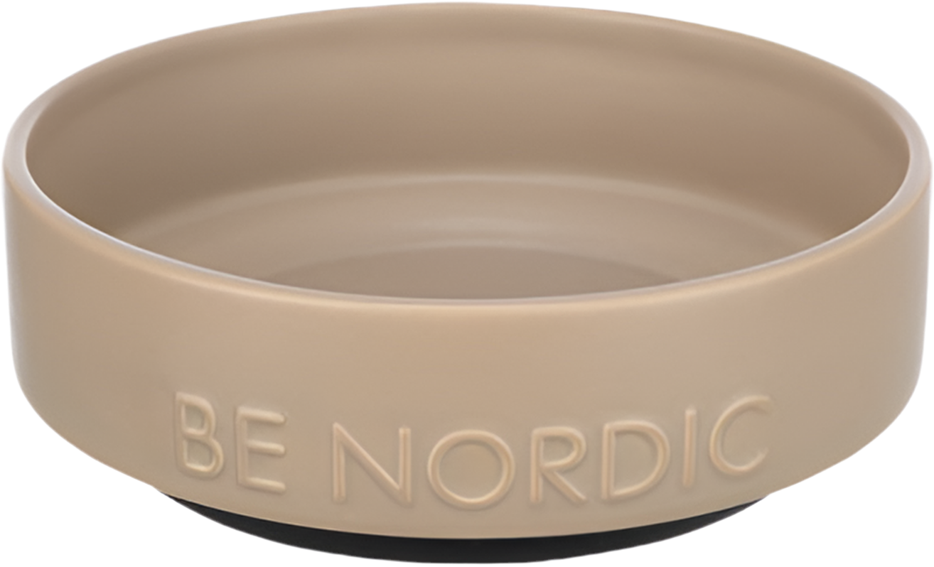 Be Nordic Voerbak Hond Keramiek / Rubber Taupe