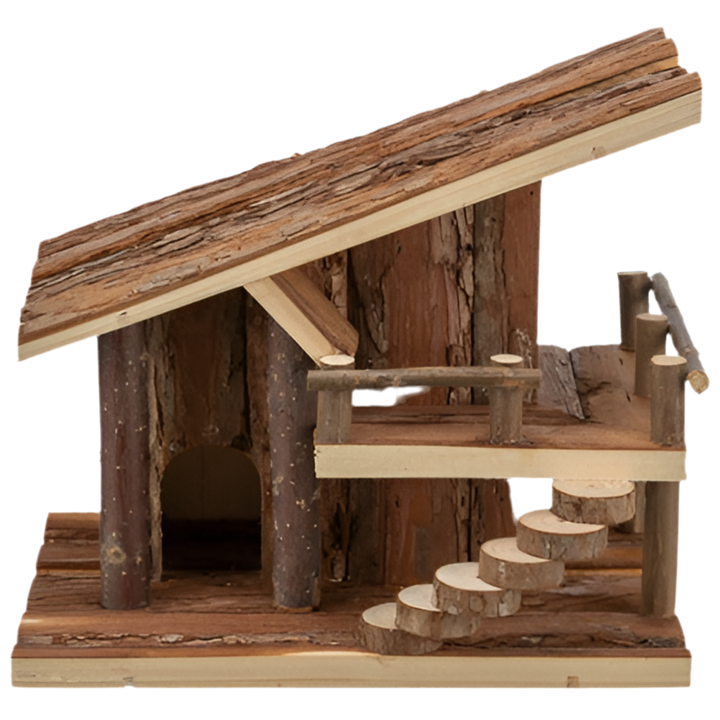 Huis Jule Voor Hamsters Schorshout 25x18x21 cm 🌿🏡