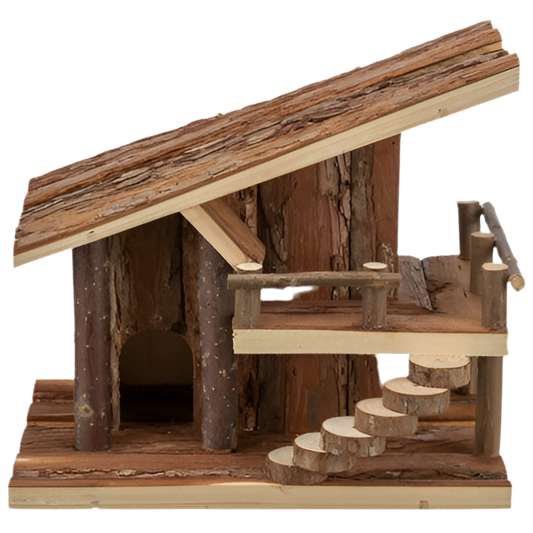 Huis Jule Voor Hamsters Schorshout 25x18x21 cm 🌿🏡