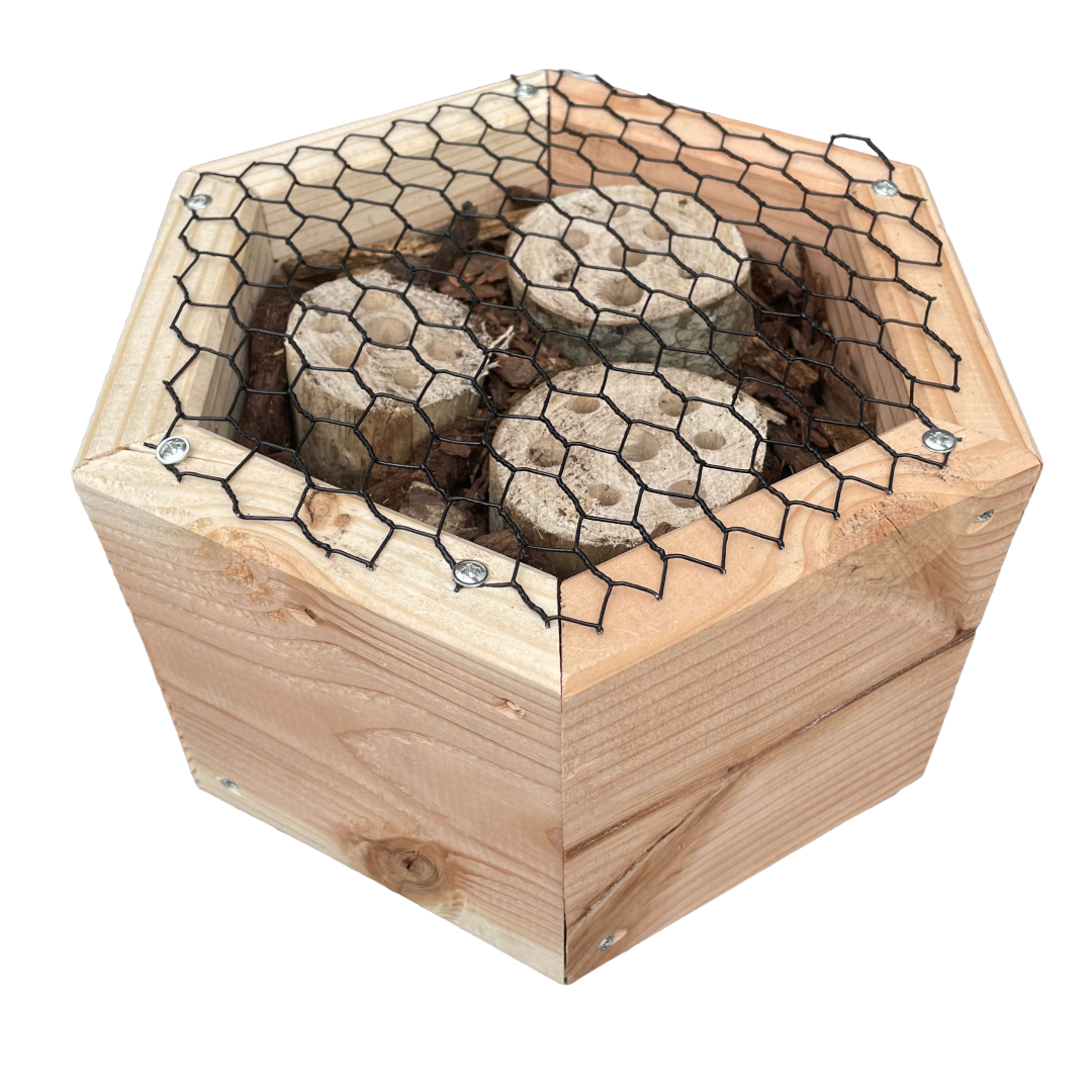 Insectenhotel - boomschors en stam - 25 cm - maat L - diepte 15 cm