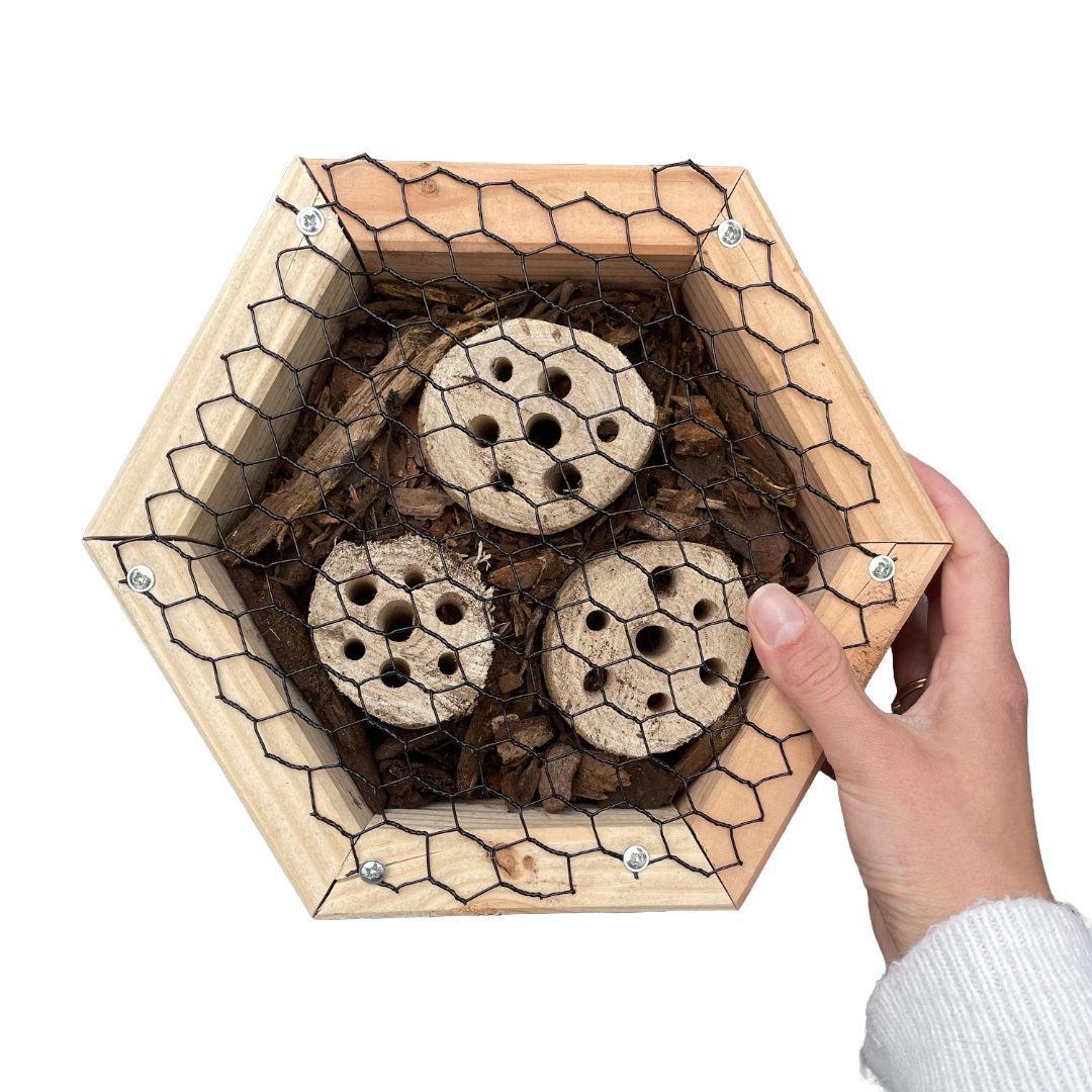 Insectenhotel - boomschors en stam - 25 cm - maat L - diepte 15 cm