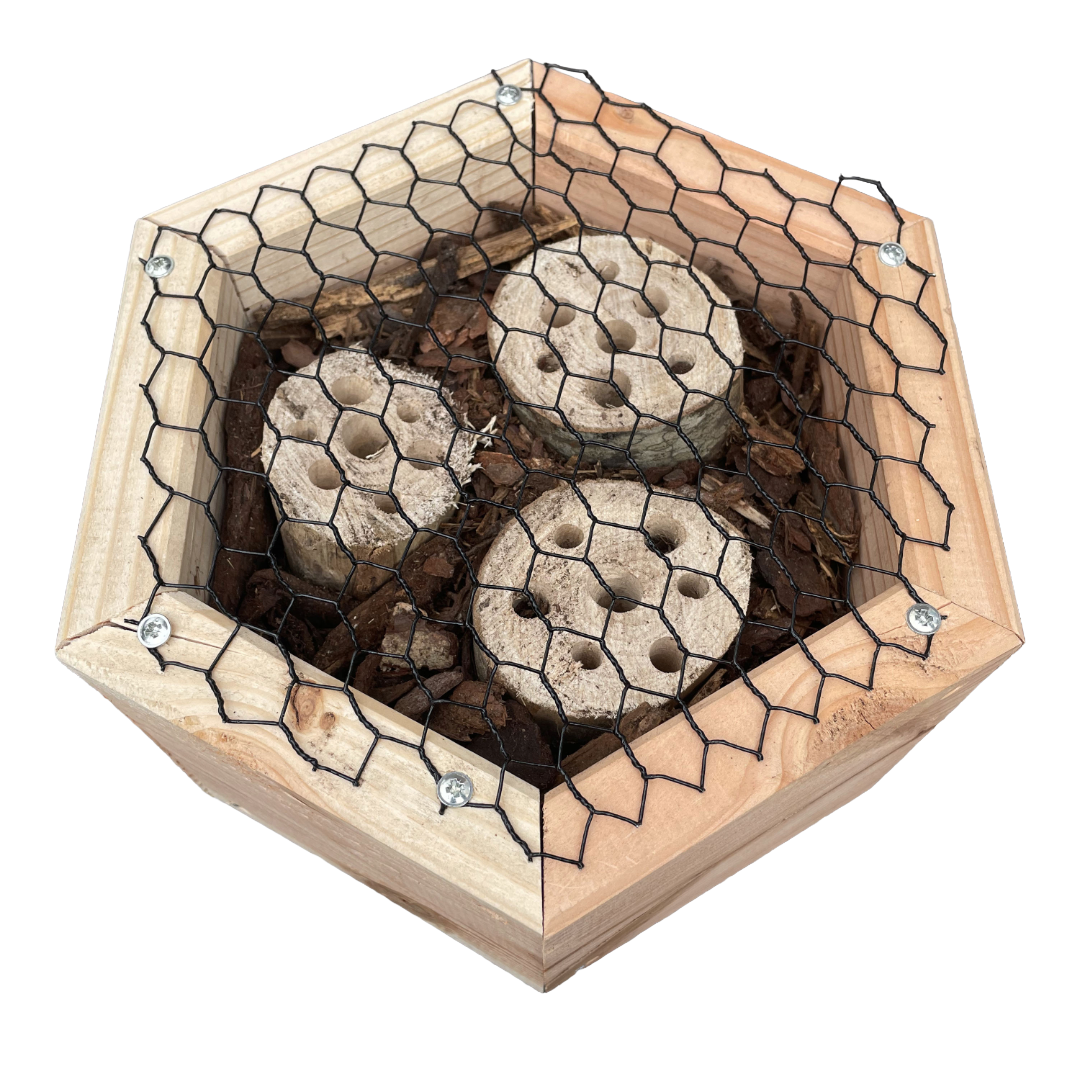 Insectenhotel - boomschors en stam - 25 cm - maat L - diepte 15 cm