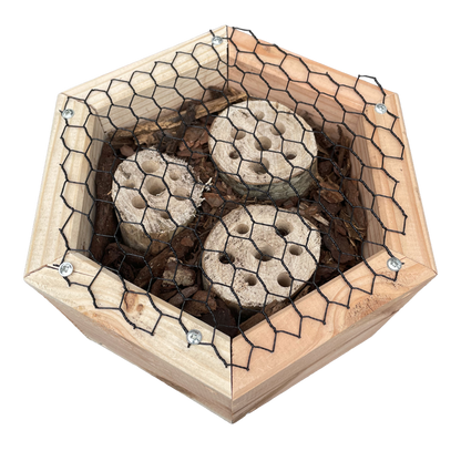 Insectenhotel - boomschors en stam - 25 cm - maat L - diepte 15 cm