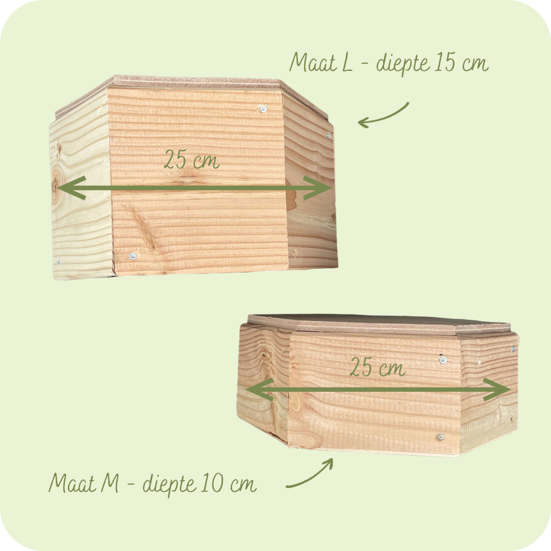 Insectenhotel - bamboestokken - bijen - 25 cm - maat M - diepte 10 cm