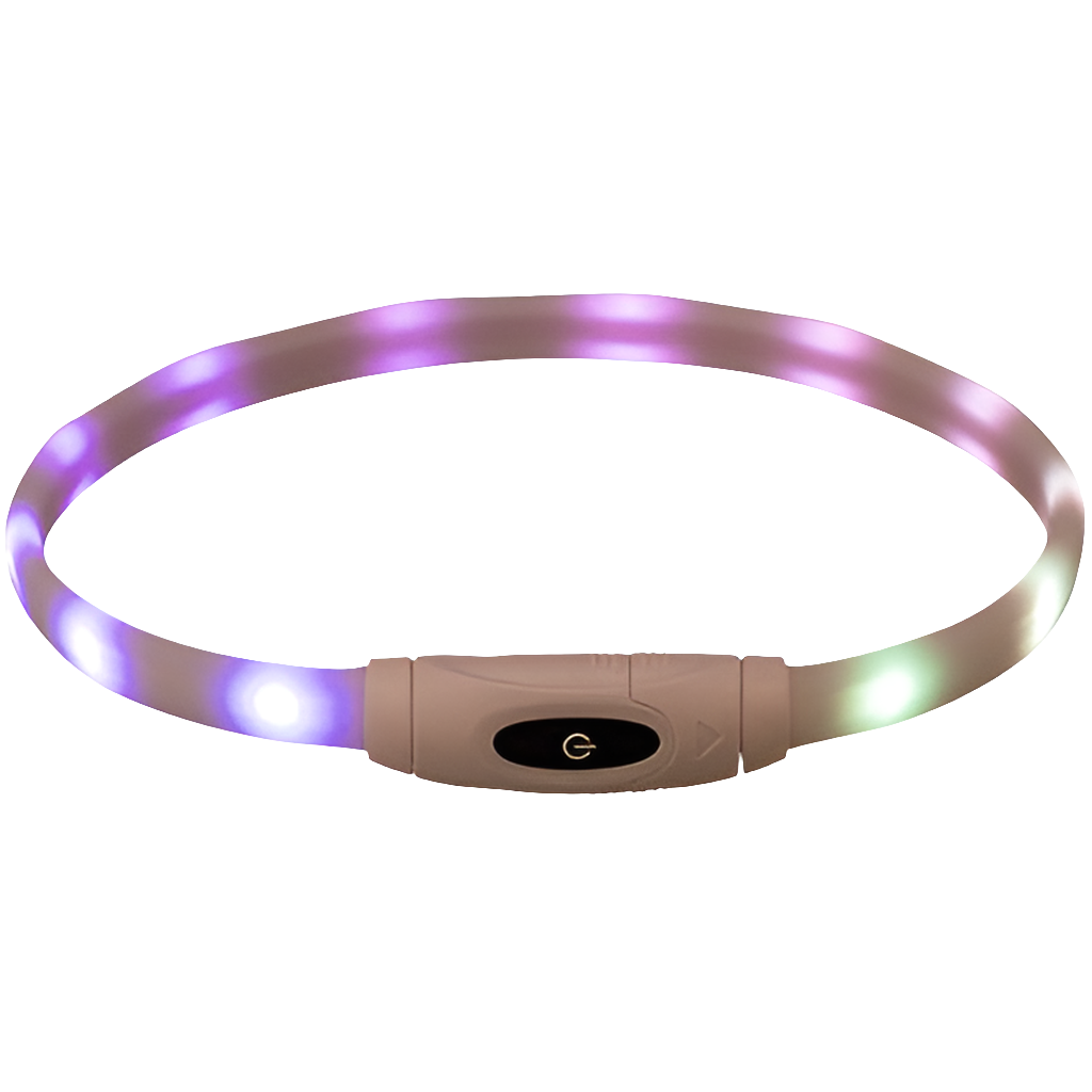 Lichtgevende Halsband Hond 🌟 USB Oplaadbaar Meerkleurig 65 cm