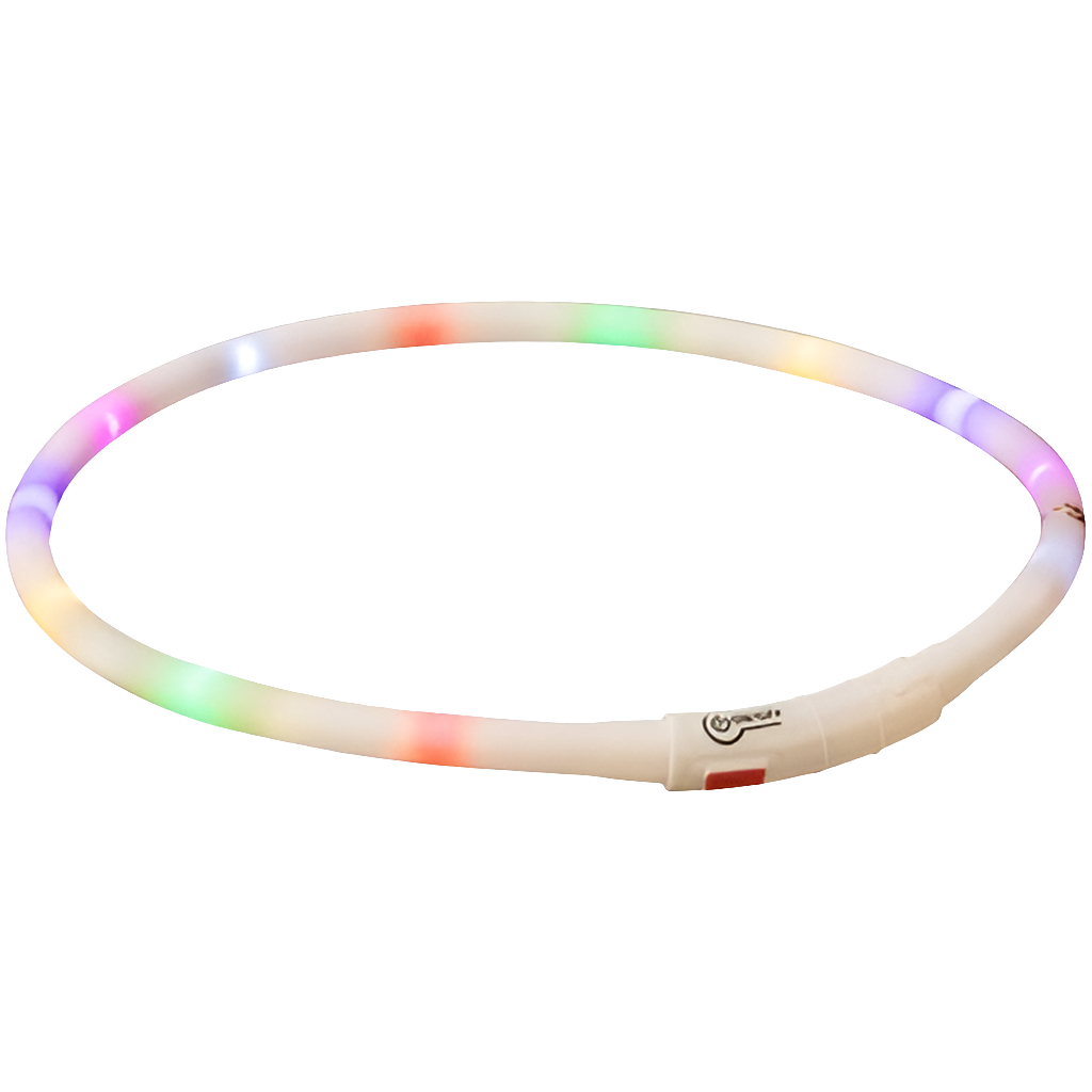 Lichtgevende Halsband Hond 🌟 USB Oplaadbaar Meerkleurig 65 cm